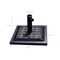 17.5" Bronze Patio Umbrella Base with Steel Upright and Resin Square Stand for Outdoor Use